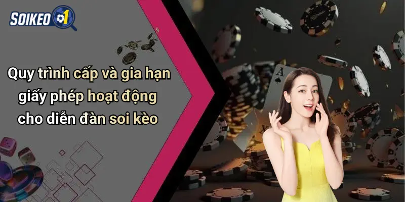 Quy trình cấp và gia hạn giấy phép hoạt động cho diễn đàn soi kèo