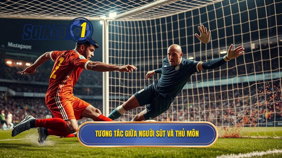 3. Tương tác giữa người sút và thủ môn